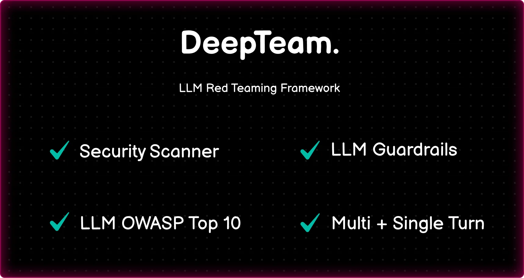DeepTeam banner showing the LLM red teaming framework logo and tagline