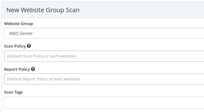 Starting a Group Scan