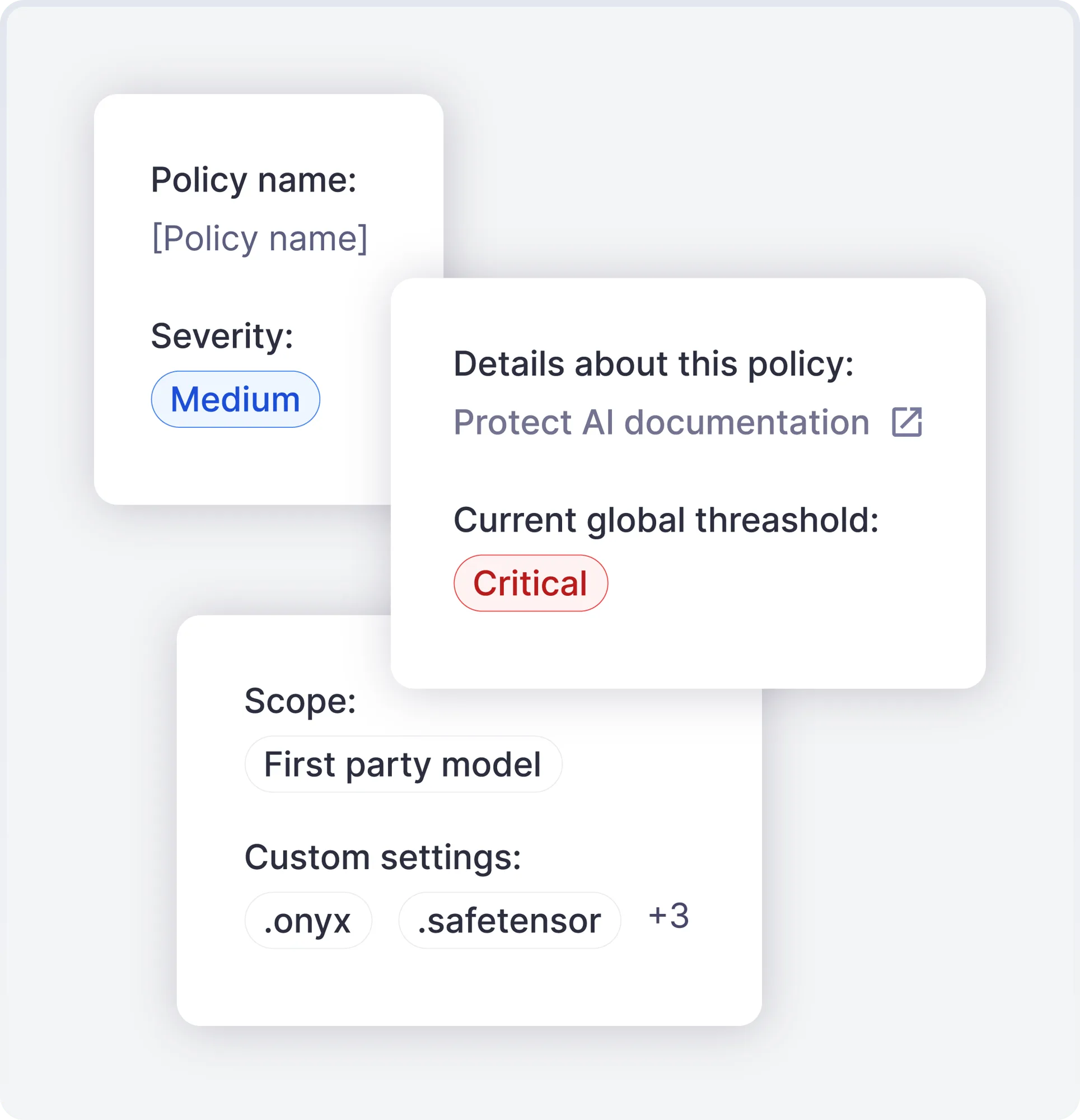Guardian policy configuration interface