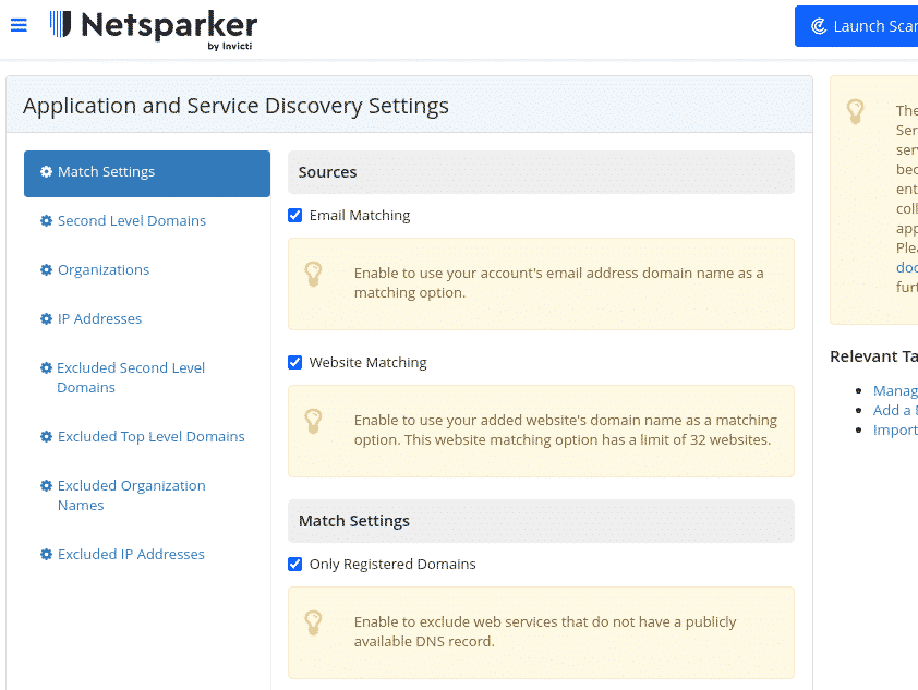 Netsparker Discovery Feature Settings