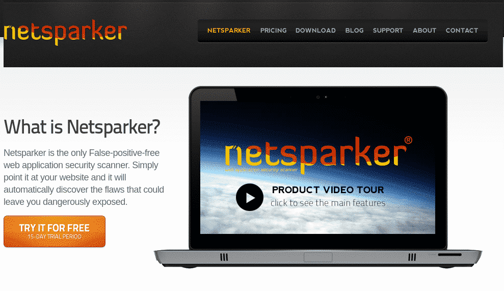 Netsparker Website in 2014