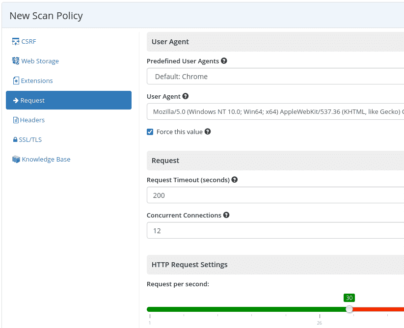 Configure Requests in Netsparker Scan Policy