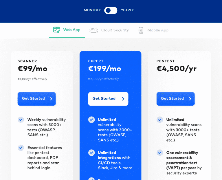 Astra Security Pricing