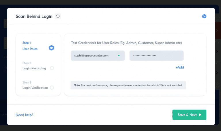 Configure Authentication in Astra Scanner