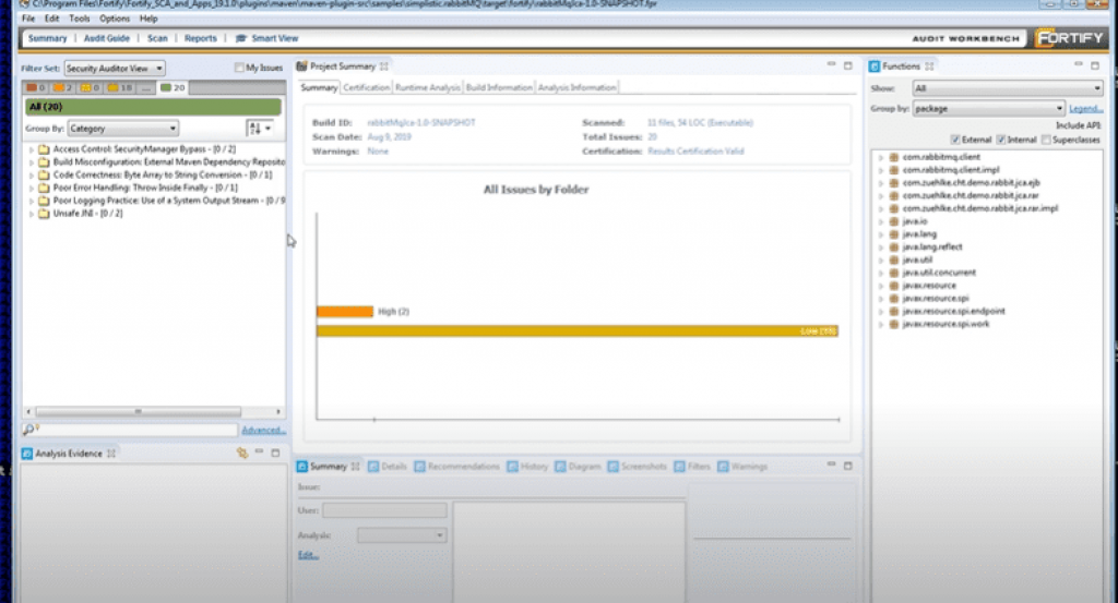Fortify static code analyzer