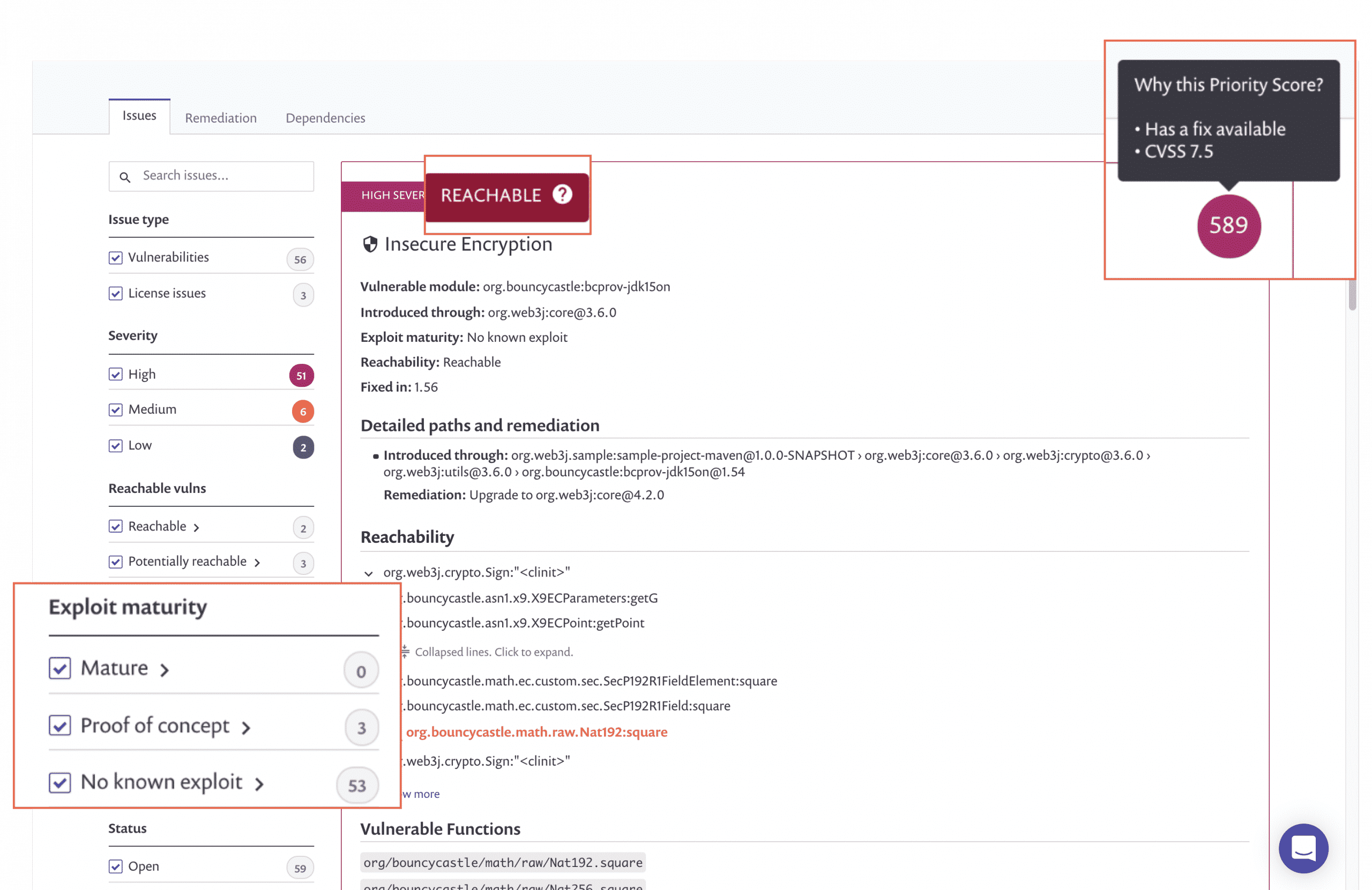 Snyk Open Source SCA Scan Result